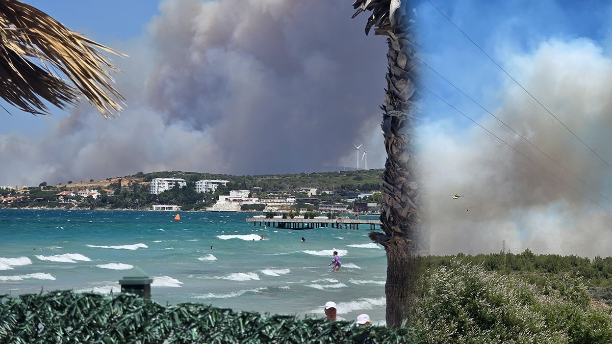 Son Dakika... İzmir'deki yangın Çeşme'ye de sıçradı!