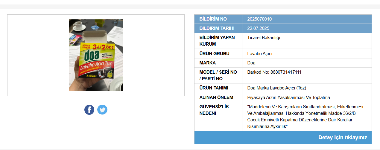 doapng-LLd295LqO0CsguHKo6tpjA Evlerin vazgeçilmezi ünlü deterjan markasında büyük tehlike: Marketlerden toplatılıyor