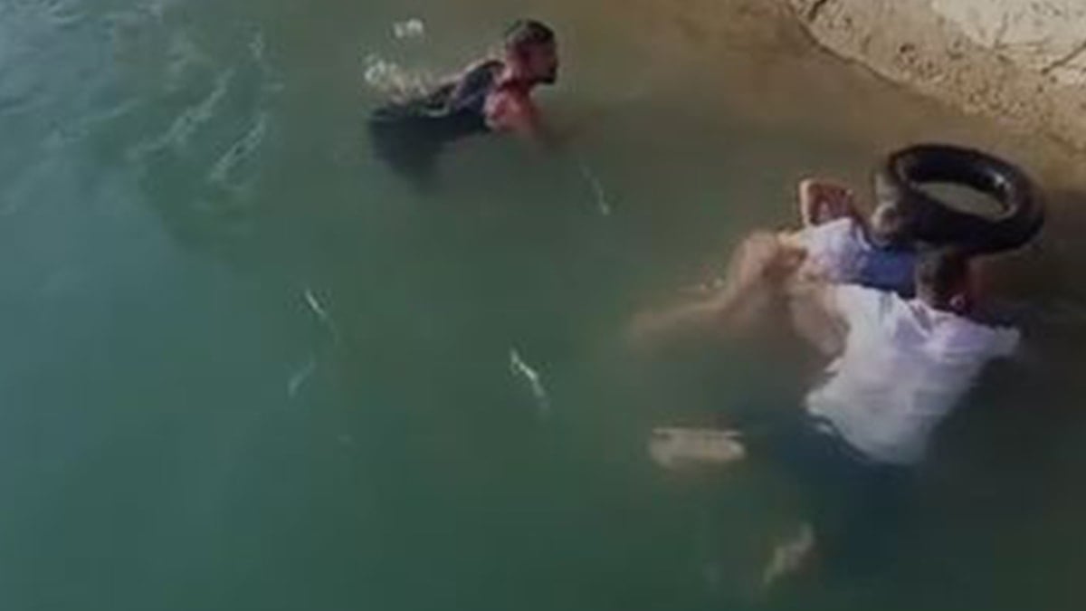 Sulama kanalına düşen çocuğun imdadına vatandaşlar yetişti: O anlar kamerada