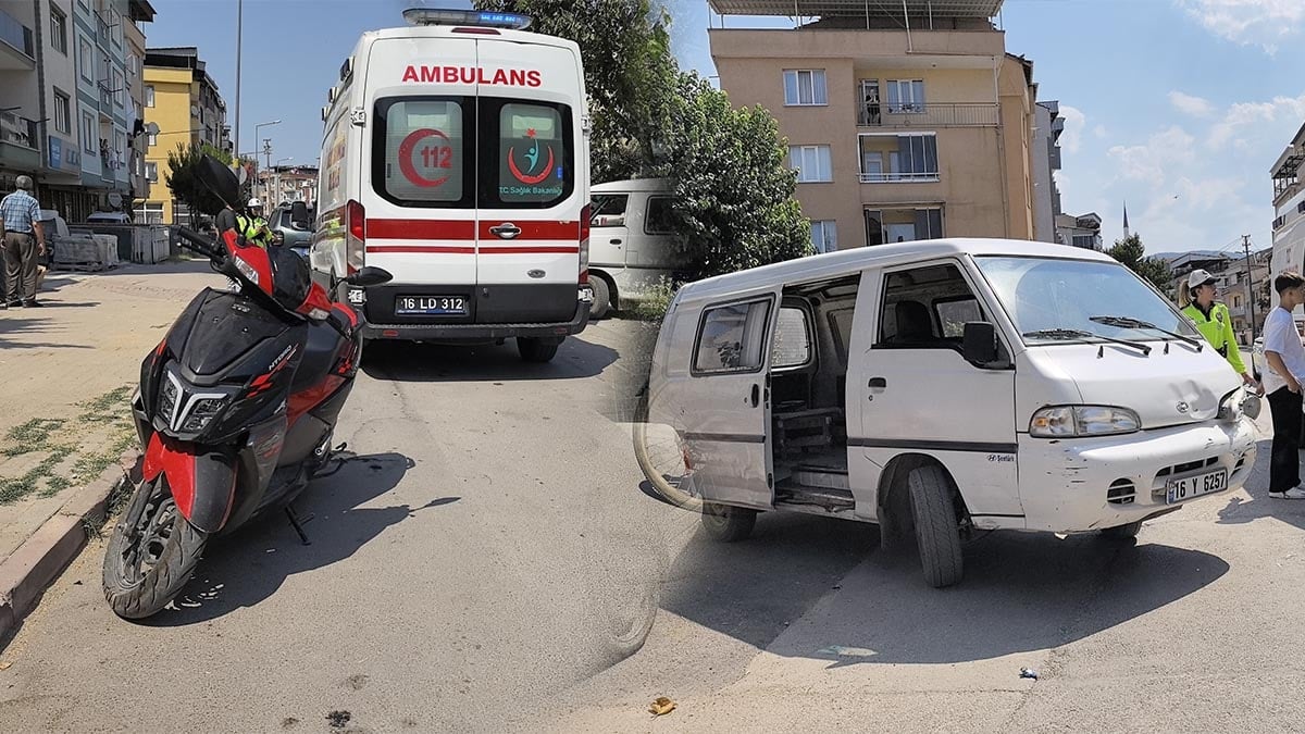 13 yaşında bir çocuğun kullandığı motosiklet minibüsle çarpıştı