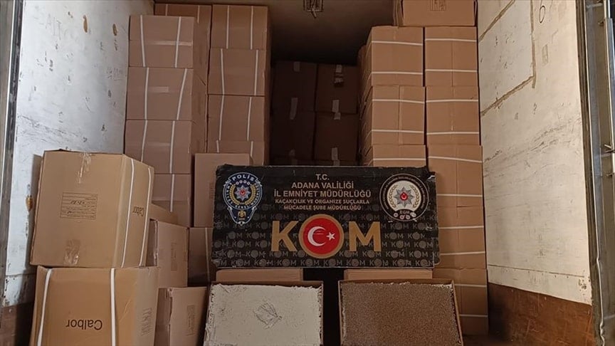 Adana'da 11 milyon 730 bin makaron ele geçirildi