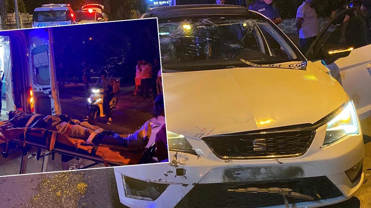 Polisten kaçan sürücünün kullandığı motosiklet otomobille çarpıştı