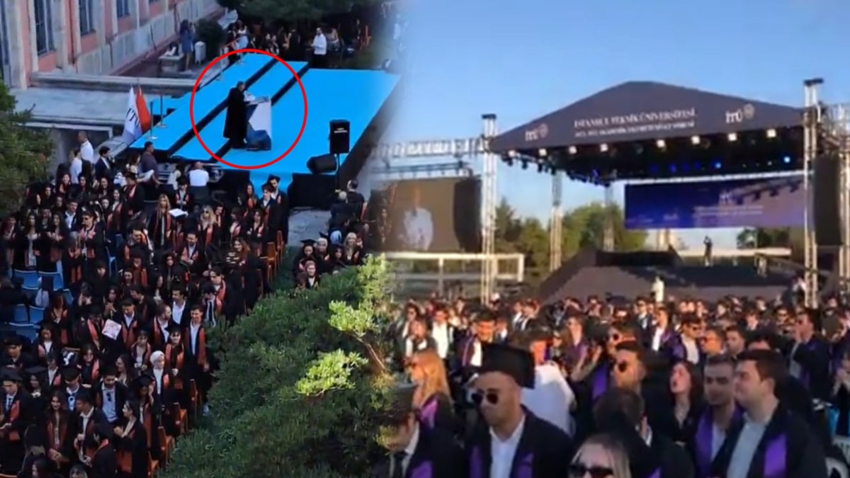 İTÜ mezuniyetinde öğrenciler rektöre sırtını döndü!