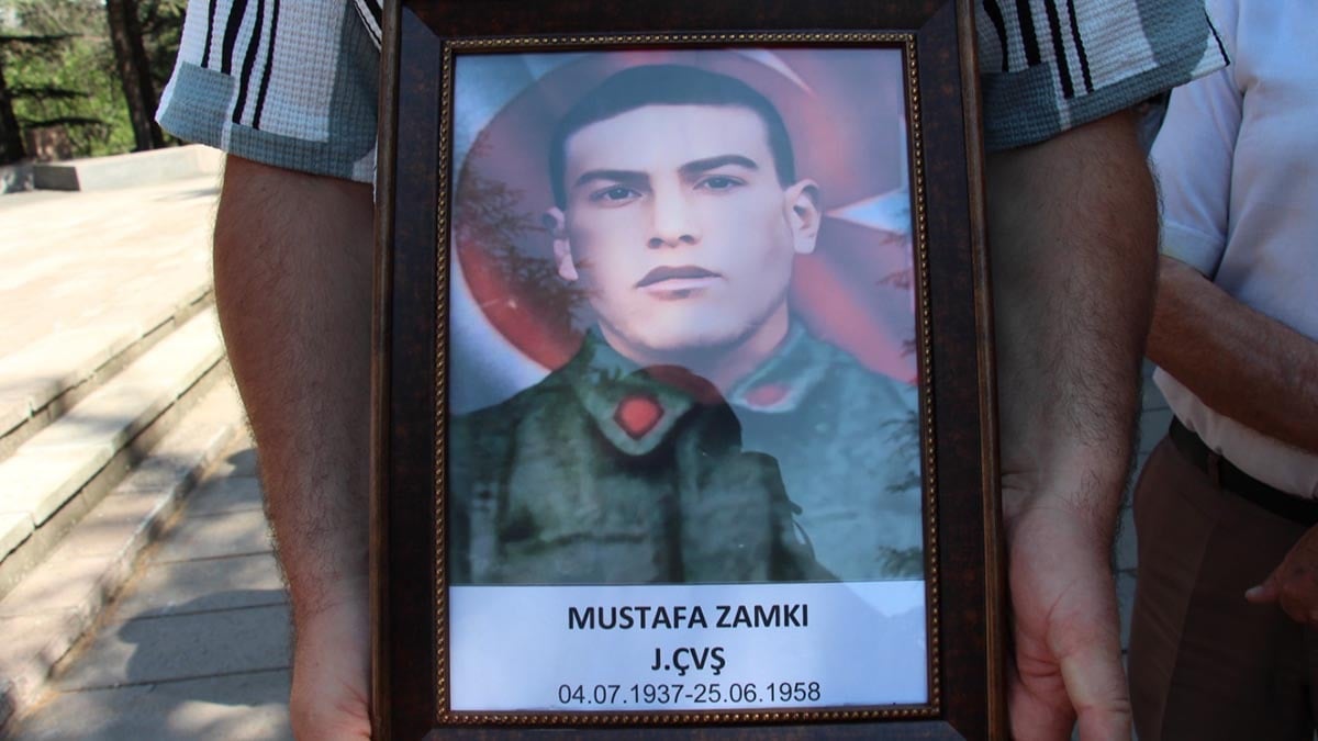 Şehidin mezarı 62 yıl sonra memleketine getirildi