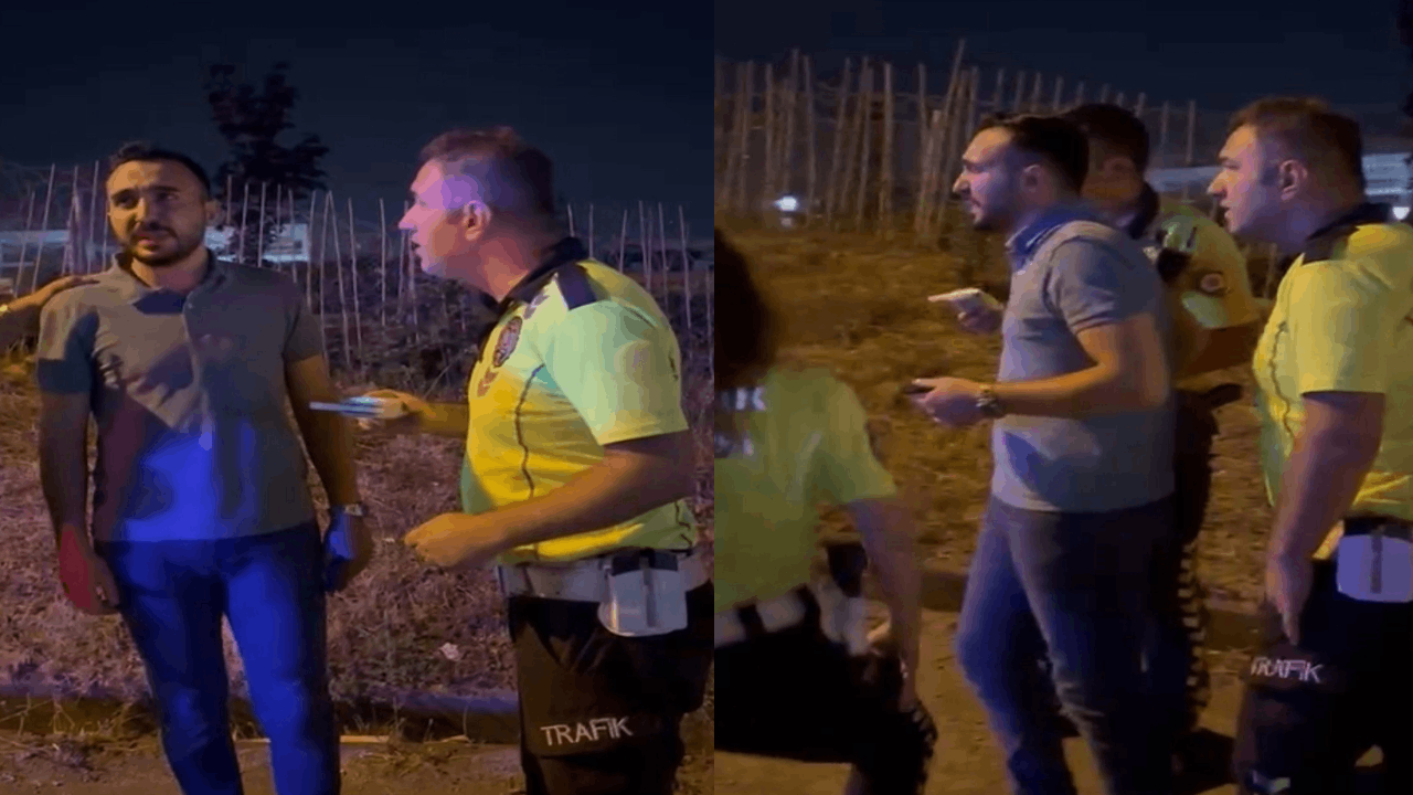 'Alkolmetreyi üfleyemiyorum' diyerek polise direndi: O anlar kamerada