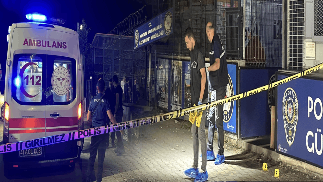 Kocaeli’de ilçe emniyet müdürlüğü önünde silahlar patladı