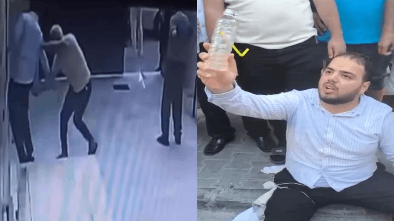 Camide uyuşturucu içerken uyaran müezzini bıçakladı; olay anı kamerada