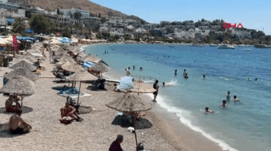 Bodrum'da hissedilen hava sıcaklığı 36 dereceye ulaştı