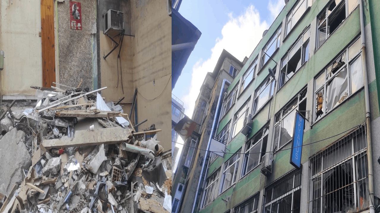 Beyoğlu'ndaki patlamanın izleri ortaya çıktı