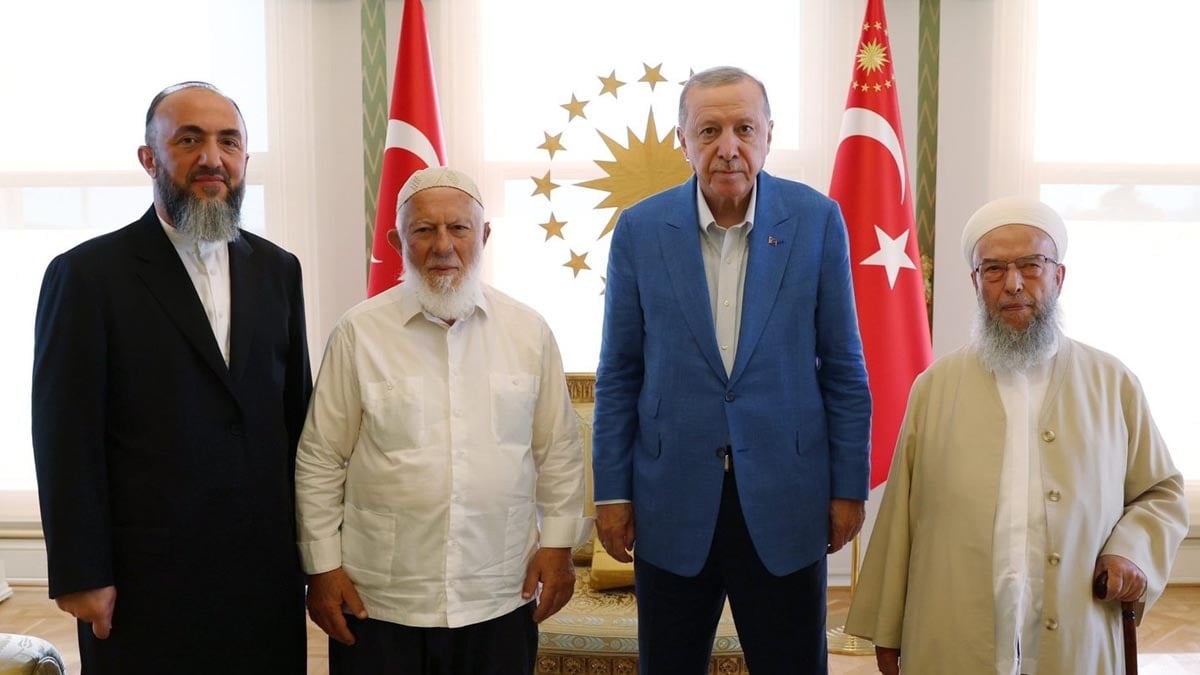 İsmailağa Tarikatı lideri Cumhurbaşkanı Erdoğan'ı ziyaret etti