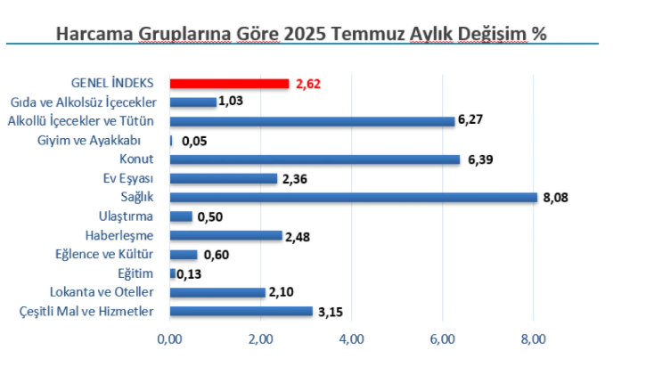 Harcama Gruplarındaki Artış