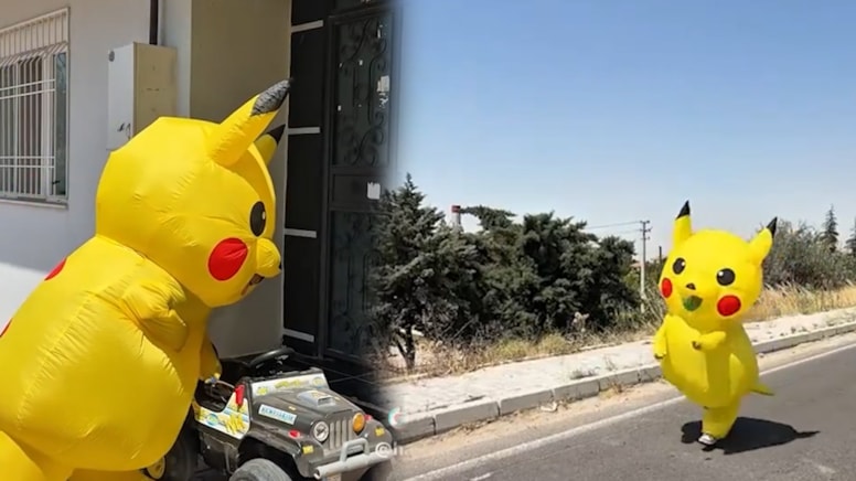 Pikachu, Aksaray mitingine gidiyor