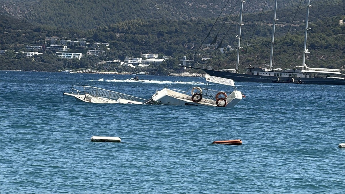 Bodrum'da tekne battı