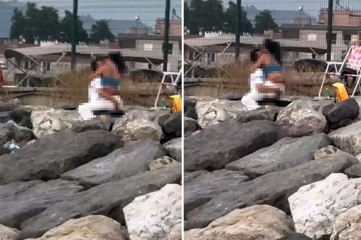 Mudanya Yat Limanı’nda uygunsuz görüntüler: Kayaların üzerinde kimse yokmuş gibi davrandılar
