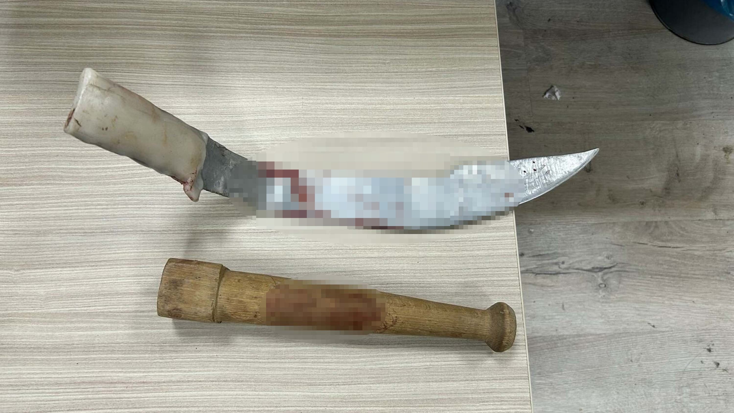 Kayınpeder ile damadın pala ve sopalı kavgası