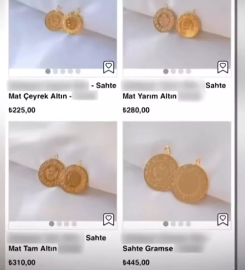 Sahte altın örnekleri
