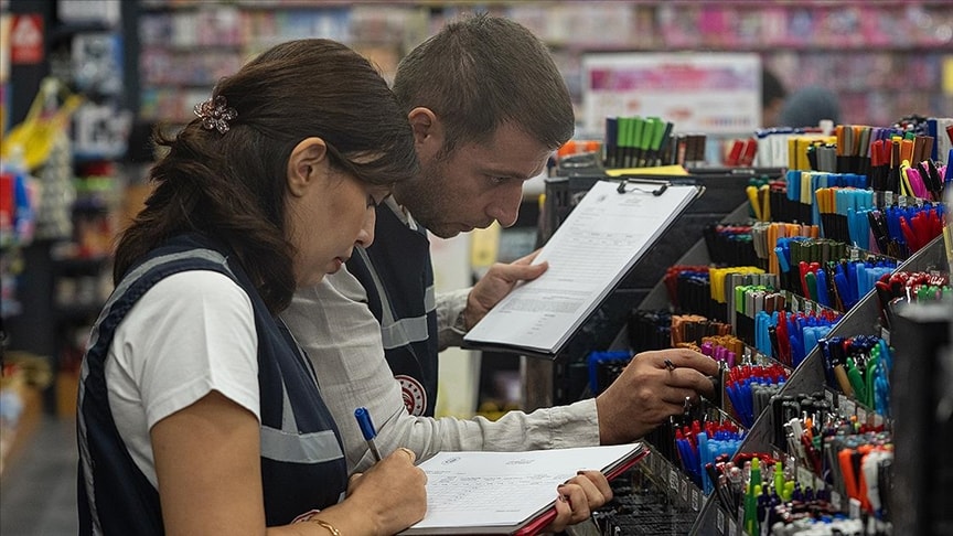 Kırtasiye ve okul ürünleri satan 154 işletmeye para cezası verildi