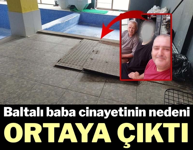 Baltalı baba cinayetinin nedeni ortaya çıktı