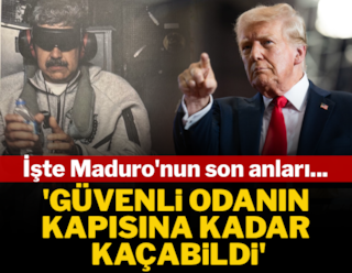 İşte Maduro'nun son anları... Güvenli odanın kapısına kadar kaçabildi