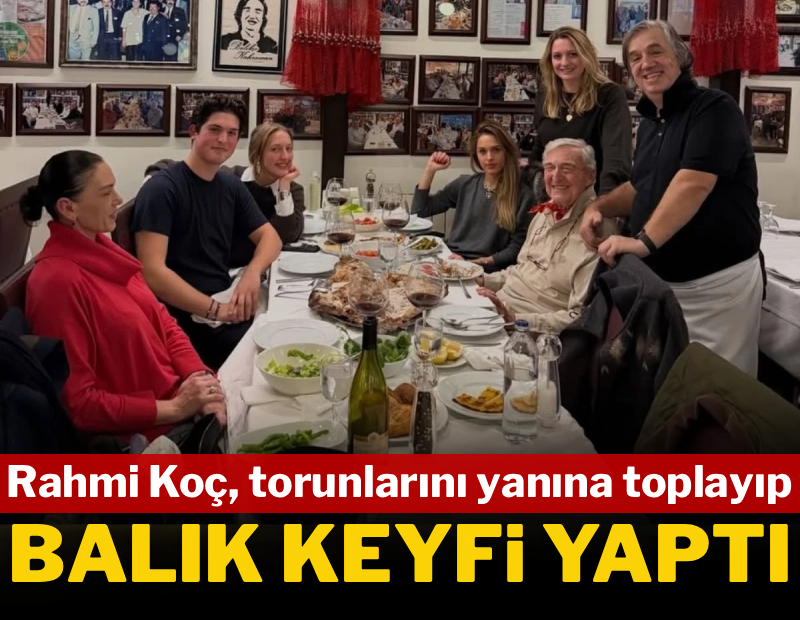Rahmi Koç torunlarını yanına topladı, balık keyfi yaptı