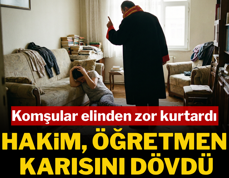Hakim, öğretmen karısını dövdü: Komşular elinden zor kurtardı