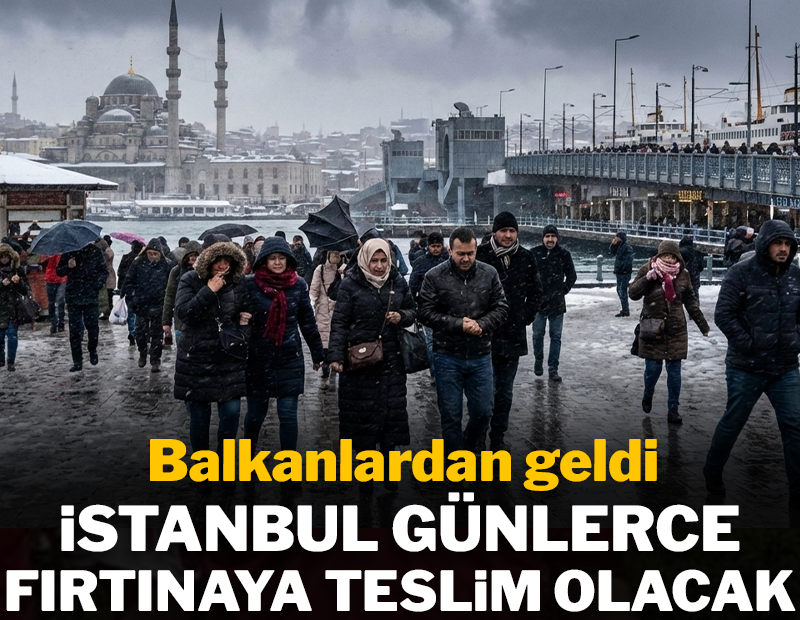 Saatlerce değil günlerce sürecek! Balkanlardan geldi, İstanbul'da fırtına estirecek