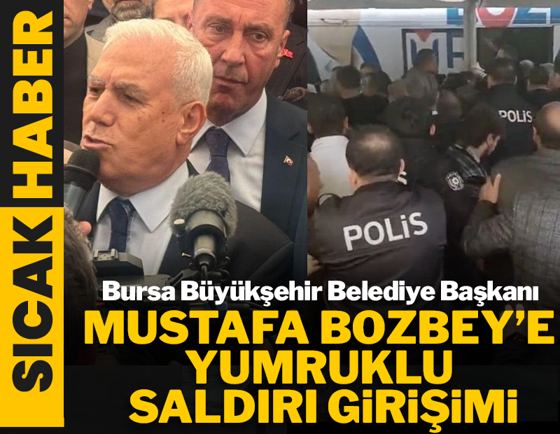Bursa Büyükşehir Belediye Başkanı Bozbey'e saldırı girişimi!