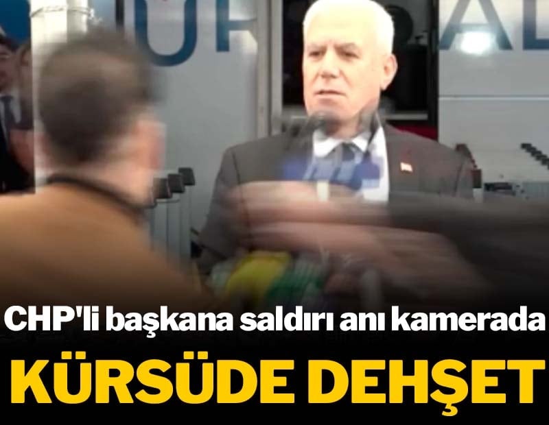 Mustafa Bozbey'e saldırı anı kamerada