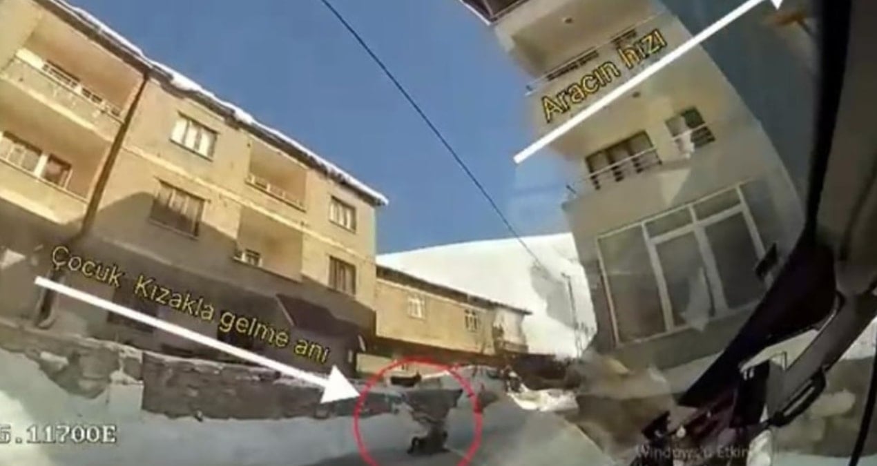 Kızakla kayarken otobüsün altında kalarak can verdi