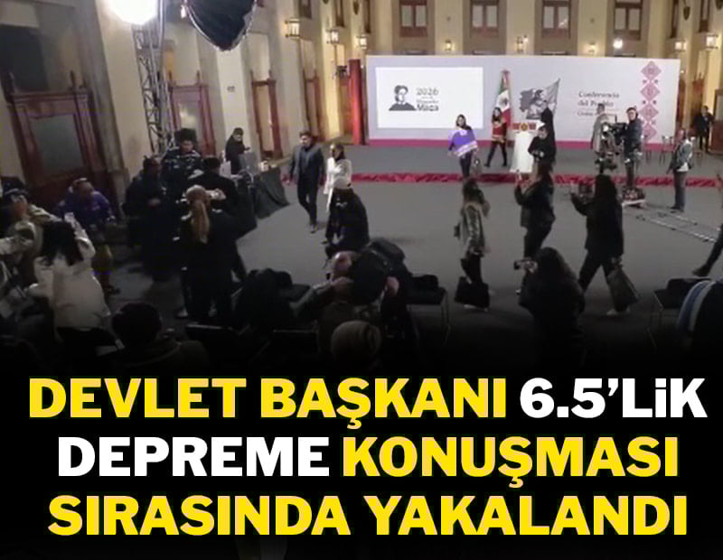 Meksika Devlet Başkanı'nın konuşması 6.5’lik depremle bölündü: Salon bir anda boşaldı