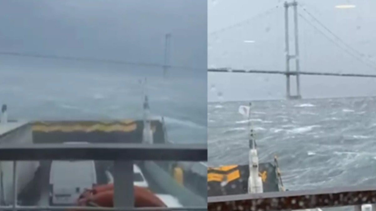 Korku filmlerini aratmayan dakikalar: Yüzlerce yolcu denizin ortasında kaldı! Feribot fırtınaya yakalandı