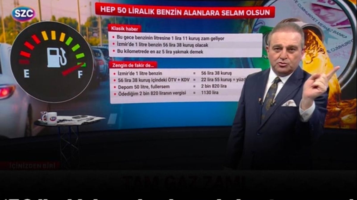 Akaryakıt zamları tam gaz devam! Ekrem Açıkel canlı yayında anlattı