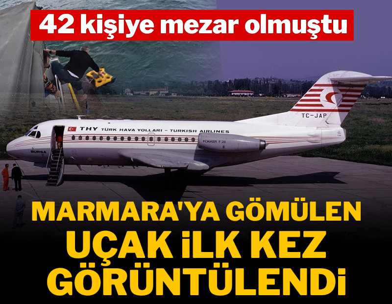 Marmara'ya gömülen uçak ilk kez görüntülendi
