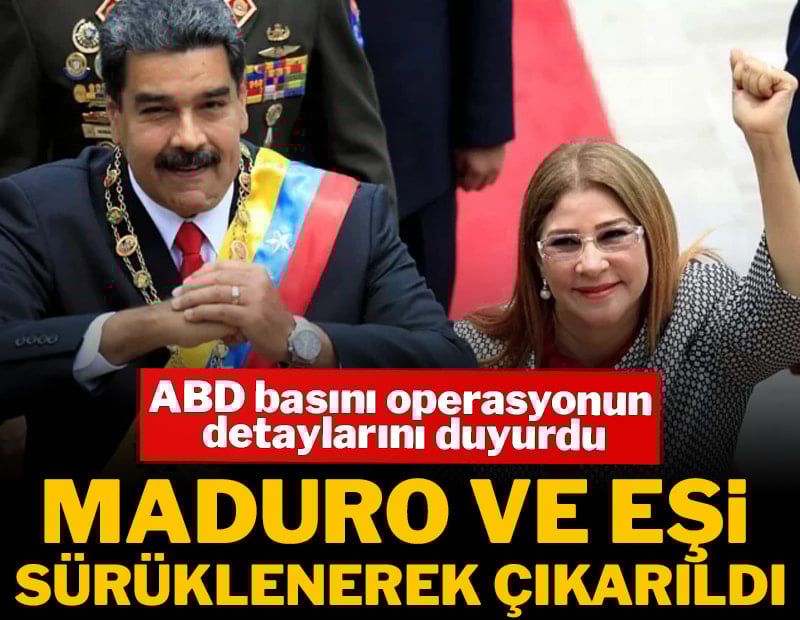 ABD basını operasyonun detaylarını duyurdu: Maduro ve eşi sürüklenerek çıkarıldı