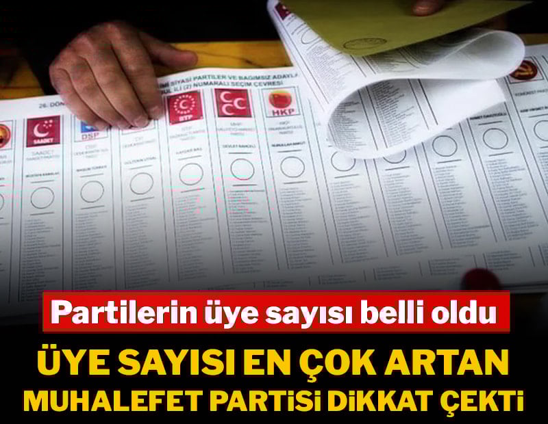 Partilerin üye sayısı belli oldu