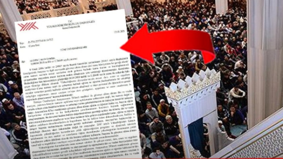 YÖK: 'Ders saatleri cuma namazına göre ayarlansın'