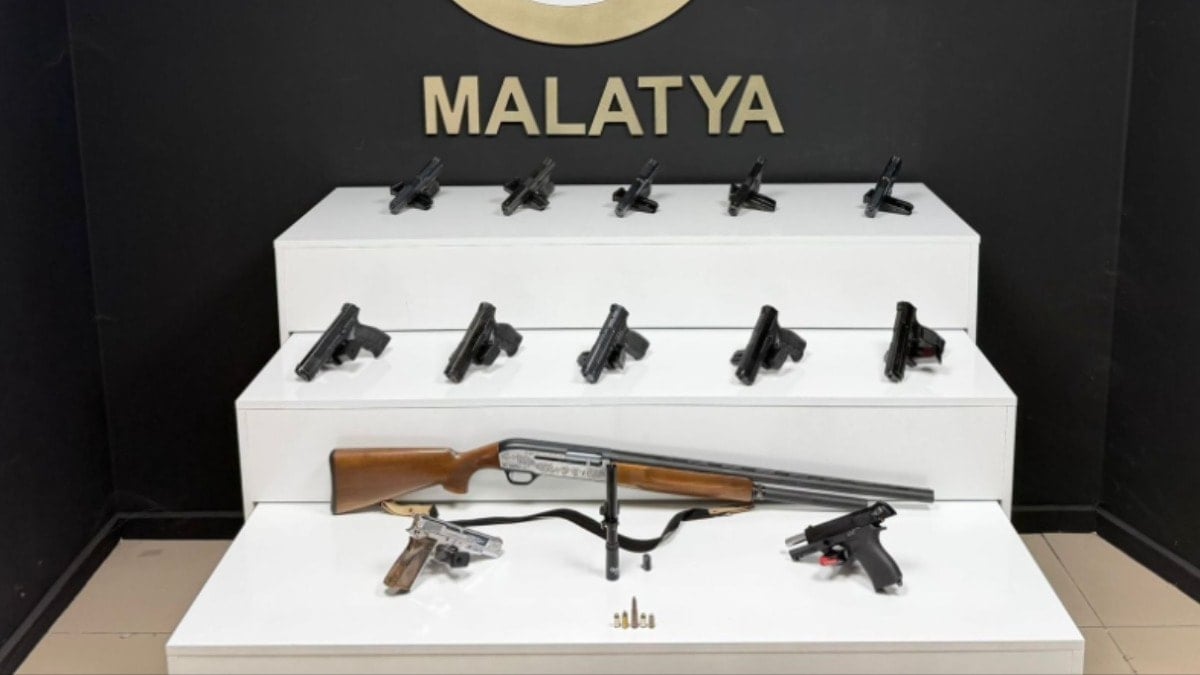 Malatya'da 13 ruhsatsız silah ele geçirildi
