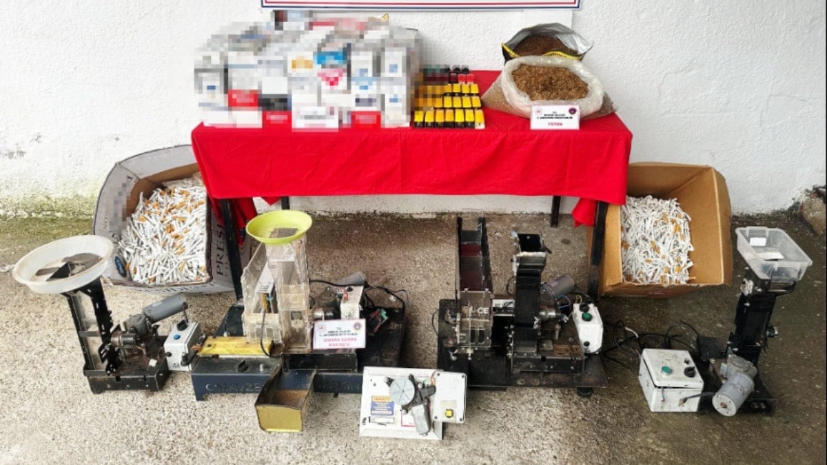 Edirne’de kaçak sigara imalathanesine operasyon