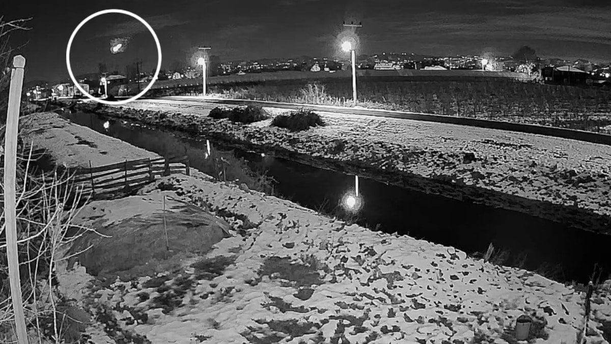 Samsun’da gök taşının düşme anı saniye saniye kaydedildi