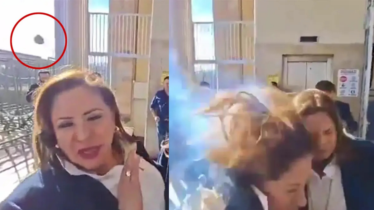 Kadın milletvekilinin kafasına bomba attılar