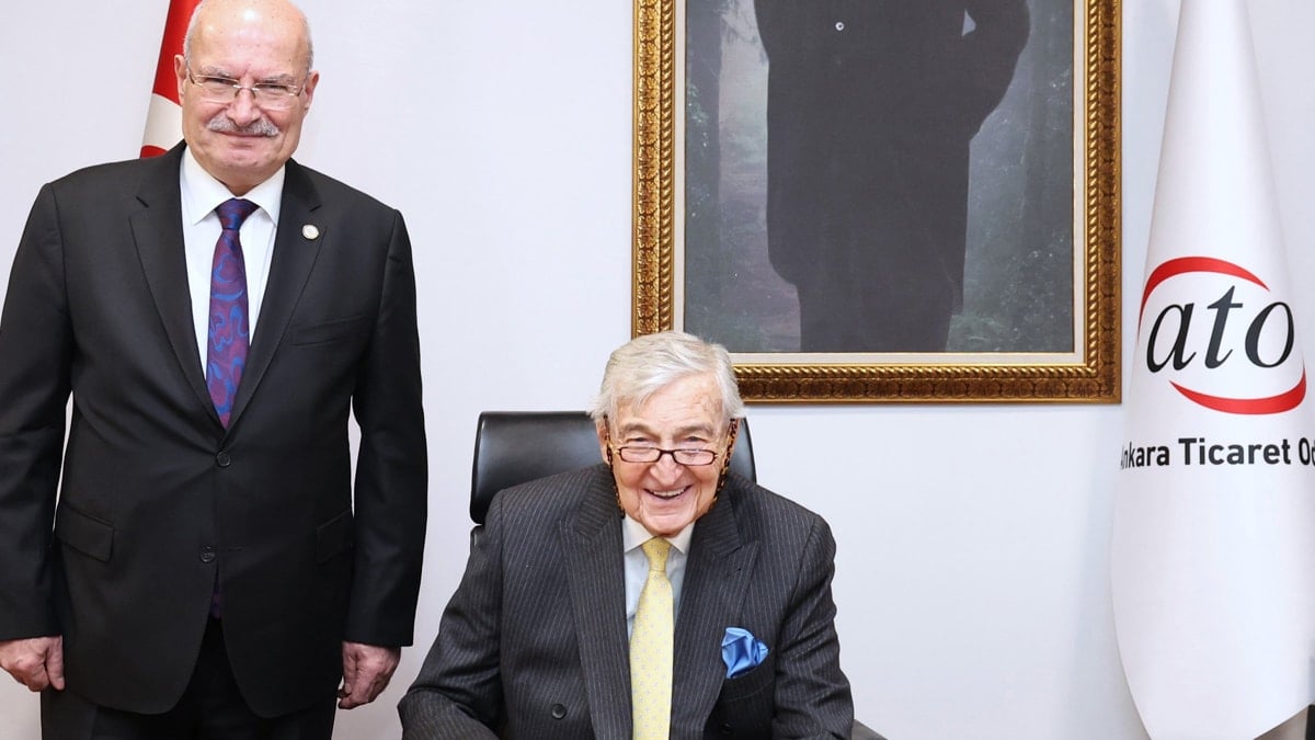 Rahmi Koç ve Semahat Arsel ATO Başkanını ziyaret etti