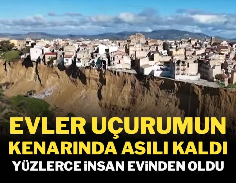 Evler yarığın kenarında asılı kaldı, yüzlerce kişi evinden oldu! 'Durum korkunç'