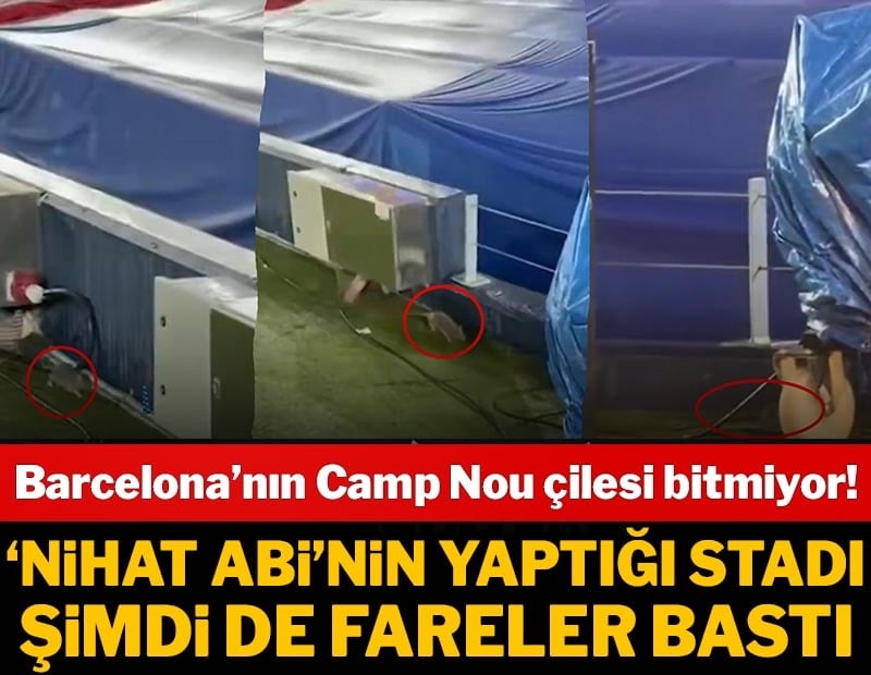 Barcelona'nın stadyum çilesi bitmiyor! Şimdi de fareler bastı
