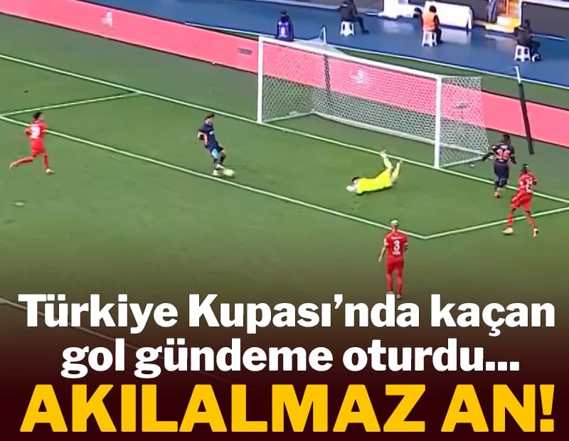 Türkiye Kupası'nda akılalmaz gol kaçtı!