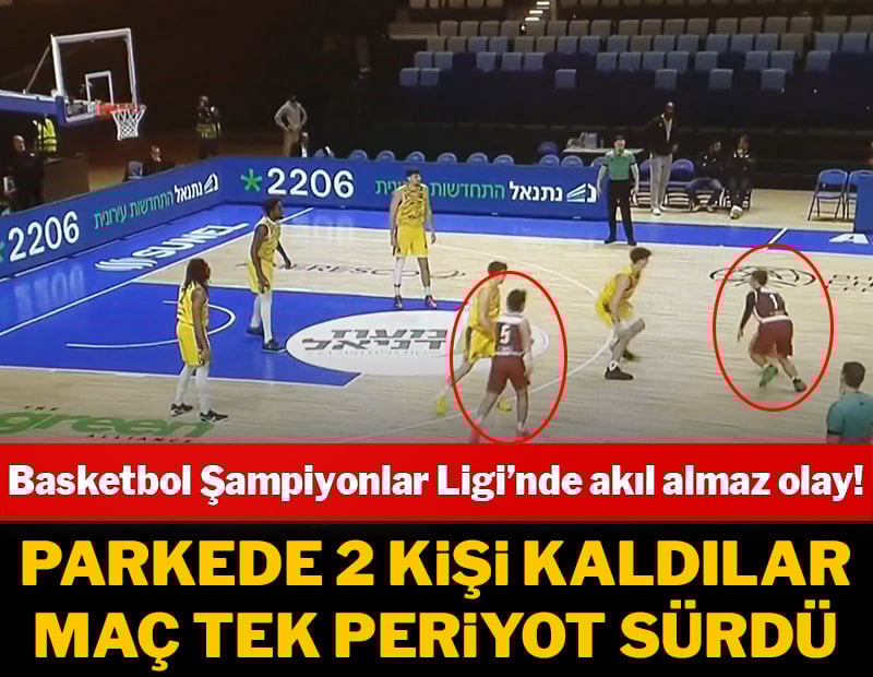 Basketbol Şampiyonlar Ligi'nde kriz! Parkede 2 kişi kaldılar
