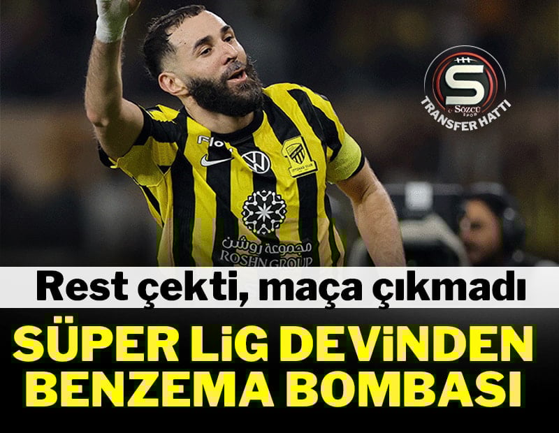 Beşiktaş'ta Benzema bombası! Rest çekti maça çıkmadı