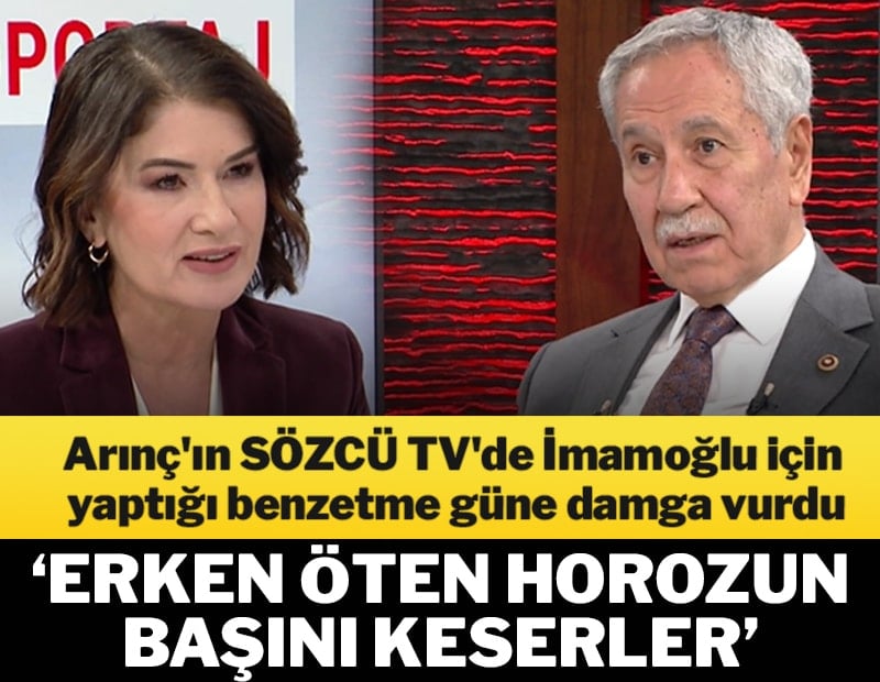 Arınç'ın İmamoğlu benzetmesi güne damga vurdu: 'Erken öten horozun başını keserler'