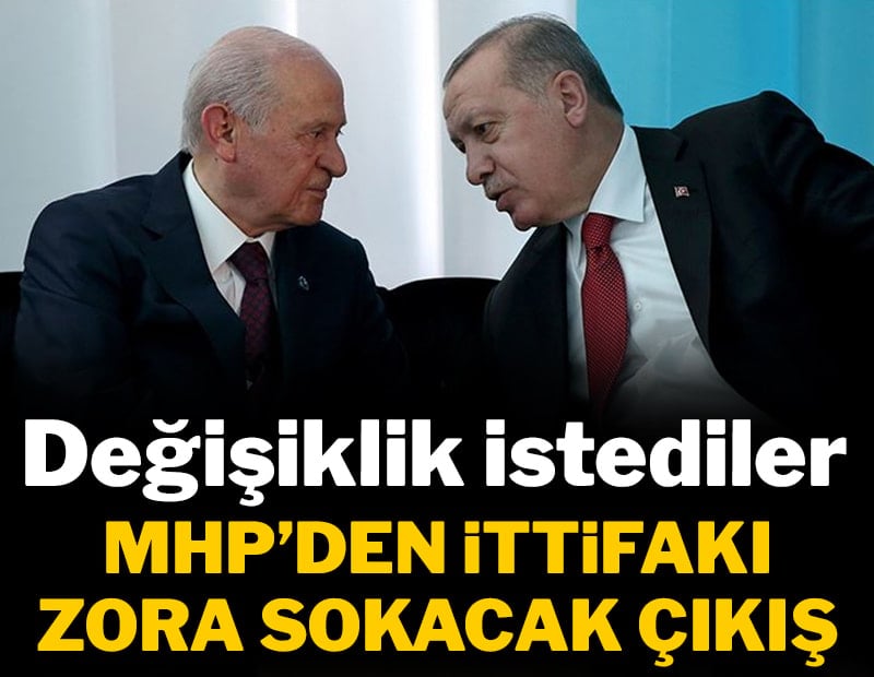 MHP başkanlık sisteminde değişiklik istedi!