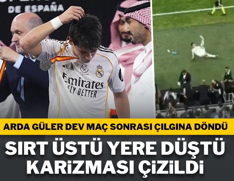 Arda Güler maç sonu çıldırdı! Sırt üstü yere düştü