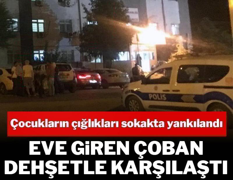 Çocukların çığlıkları sokakta yankılandı, eve giren çoban dehşetle karşılaştı